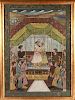 Persian Painting "Royal Court Scene" Gouache
