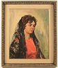 Adam Styka, Portrait of Young Woman, Signed
