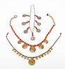 Tribal Yemenite Silver, Brass & Beads Necklaces 3