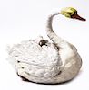 Italian Ceramic Swan Covered Tureen