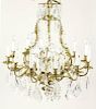 Louis XV Style Crystal 12 Light Chandelier