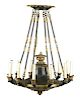French Empire Toleware Colza Style Chandelier