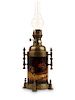 A Rare Russian Lacquered Brass Kerosene Lamp "Autu