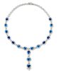 17.77ct DIAMOND AND SAPPHIRE NECKLACE GIA CERT.