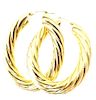 18 Karat Yellow Gold Hoop Earrings