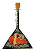 Russian Hand Painted Mandolin, Signed.