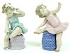 (2) Two Lladro Ballerina Porcelain Figures.