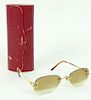 Vintage Ladies Cartier Sunglasses With Case