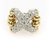Ladies X Design 18k Gold & Diamond Ring