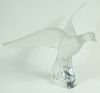 A Lalique Molded and Frosted Glass Dove