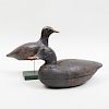 Painted Wood Crow and Duck Decoys