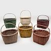 Group of Six Small Baskets