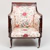 Federal Style Carved Mahognay Armchair, in the Manner of Duncan Phyfe