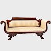Classical Style Carved Mahogany Sofa, in The Empire Taste