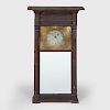 American Classical Carved Mahogany Mantel Clock, A. Mungers 