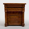 Miniature American Empire Revival Maple Chest of Drawers
