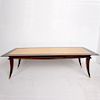 Mexican Modernist Mahogany Goatskin Dining Table Arturo Pani Attributed