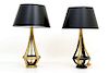 Pair of Brass Table Lamps Attributed to Arturo Pani