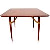 Mexican Modernist Game or Dining Table in Mahogany Wood