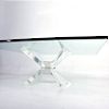 Leon Frost Lucite and Glass Coffee Table
