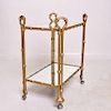 Mexican Modernist Faux Bamboo Service Cart, Attributed Arturo Pani