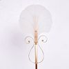 Hollywood Regency Italian Floor Lamp with Frosted Glass Shade After Lalique