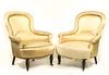 Pair of Victorian Upholstered Low Chairs