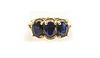 Ladies 10k Gold & Synthetic Sapphire Ring