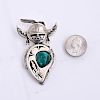 BENNIE RATION TURQUOISE STERLING NATIVE AMERICAN PIN
