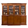 Classical Style Mahogany Breakfront Bookcase Cabinet