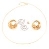 A Ladies 14K Gold Necklace & Earring Jackets