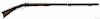Pennsylvania full stock flintlock long rifle, .36 caliber, with a tiger maple stock