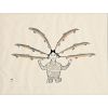 Oshoochiak Pudlat (Inuit, 1908-1992) Stonecut and Stencil on Paper, From the William Rose Collection, Illinois