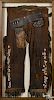 Pair of Western U.S. hide pants, 19th c., with bead and fringe decoration, 40 1/2'' l.