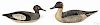 Two miniature carved and painted duck decoys, late 20th c., signed Pat Porterfield, Holtwood Pa