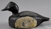 Long Island, New York carved and painted bluebill duck decoy, mid 20th c., 14'' l.