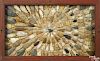Three painted pine cases of Native American flint points and stones, 17 1/4'' x 28 1/4''.