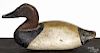 Upper Chesapeake Bay carved and painted canvasback duck decoy, mid 20th c., 14 1/2'' l.
