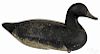 Carved and painted bluebill duck decoy, early/mid 20th c., 14'' l.