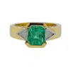 18K Gold Diamond Emerald Ring 