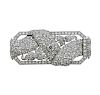 Art Deco Platinum 6.50ctw Diamond  Brooch 