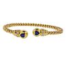 18K Gold Diamond Sapphire Cuff Bracelet