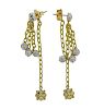 18K Gold Diamond Drop Chain Earrings