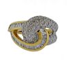 18K Gold Diamond Interlocked Ring