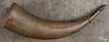 American powder horn, early 19th c., 11'' l.