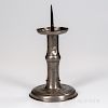 Large Early 18th Century Pewter Pricket Candlestick