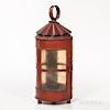 Red-painted Fire Company Lantern