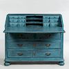 Blue-painted William and Mary Slant-lid Desk