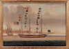 American School, Early 19th Century  Portrait of the Packet Ship Emerald   off Liverpool