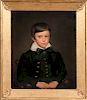 Deacon Robert Peckham (Massachusetts, 1785-1877)  Portrait of a Young Blue-eyed Boy